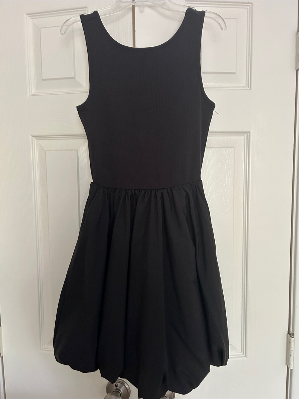 Classic Black Bubble Hem Little Black Dress